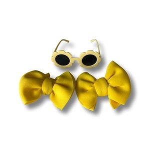 Girl’s Lemon 🍋 Yellow hair band and  ☀️ sunglasses